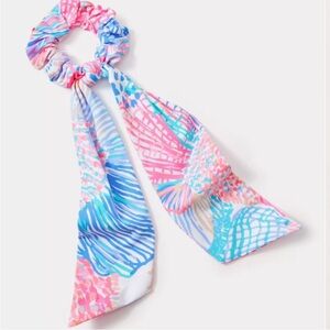 💗Lilly Pulitzer Ribbon Hair Scrunchie Multi Roar Of The Seas💗